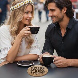 Handcrafted Set of 2 Cork Coaster